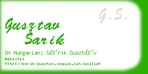 gusztav sarik business card